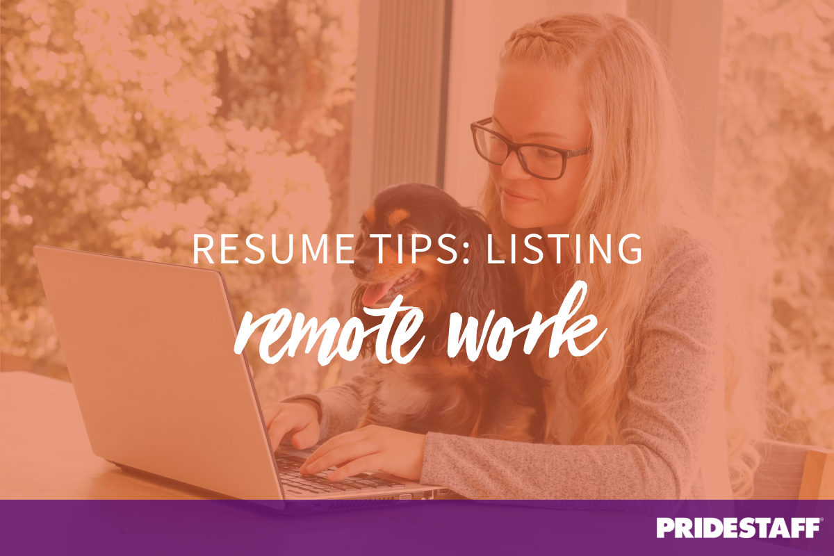 resume tips for listing remote work