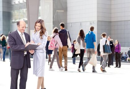 business people outside
